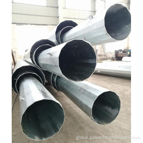 Transmission Lines Steel Pole Hot Dip Galvanized Electricity Transmission Steel Pole Factory